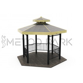 21 K Metal Hexagonal Gazebo